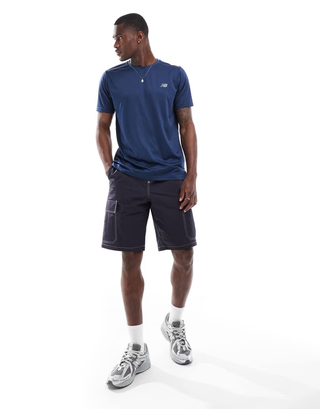 New Balance sport essentials t-shirt in navy  Product Image