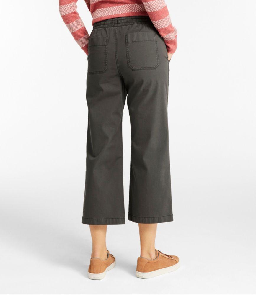 
                            
                                
                                    
                                
                            Women's Lakewashed Pull-on Chinos, Mid-Rise Wide-Leg Crop
                         Product Image