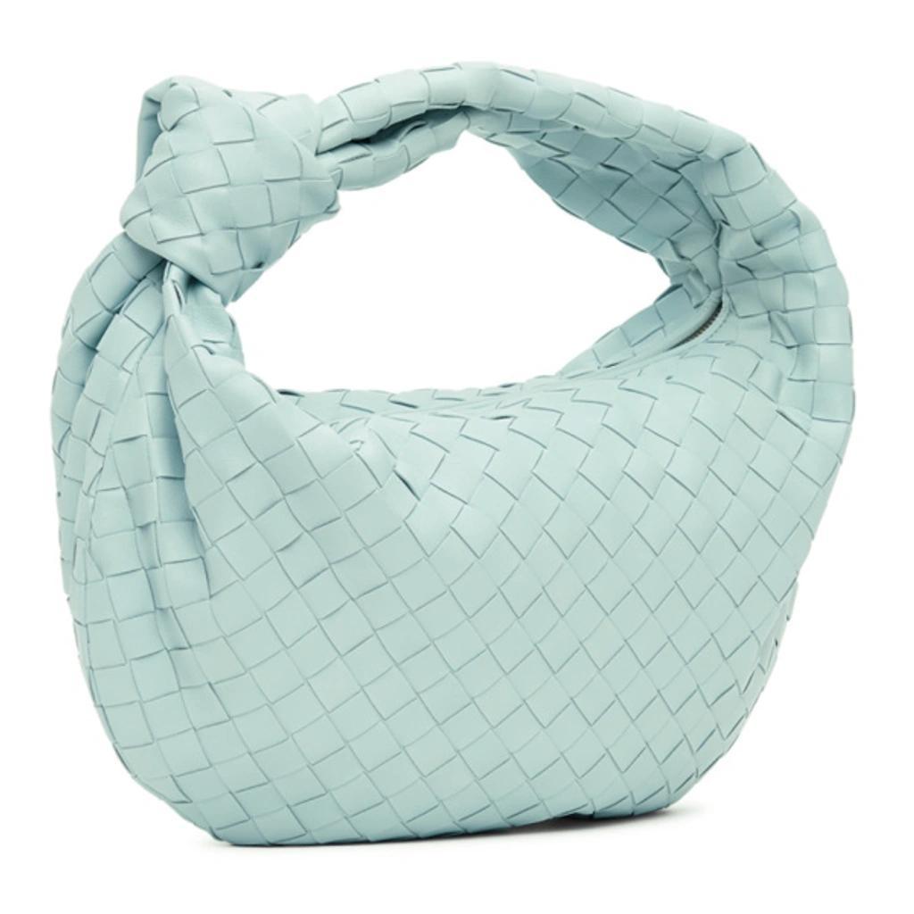 BOTTEGA VENETA Blue Teen Jodie Leather Shoulder Bag In Light Blue Product Image