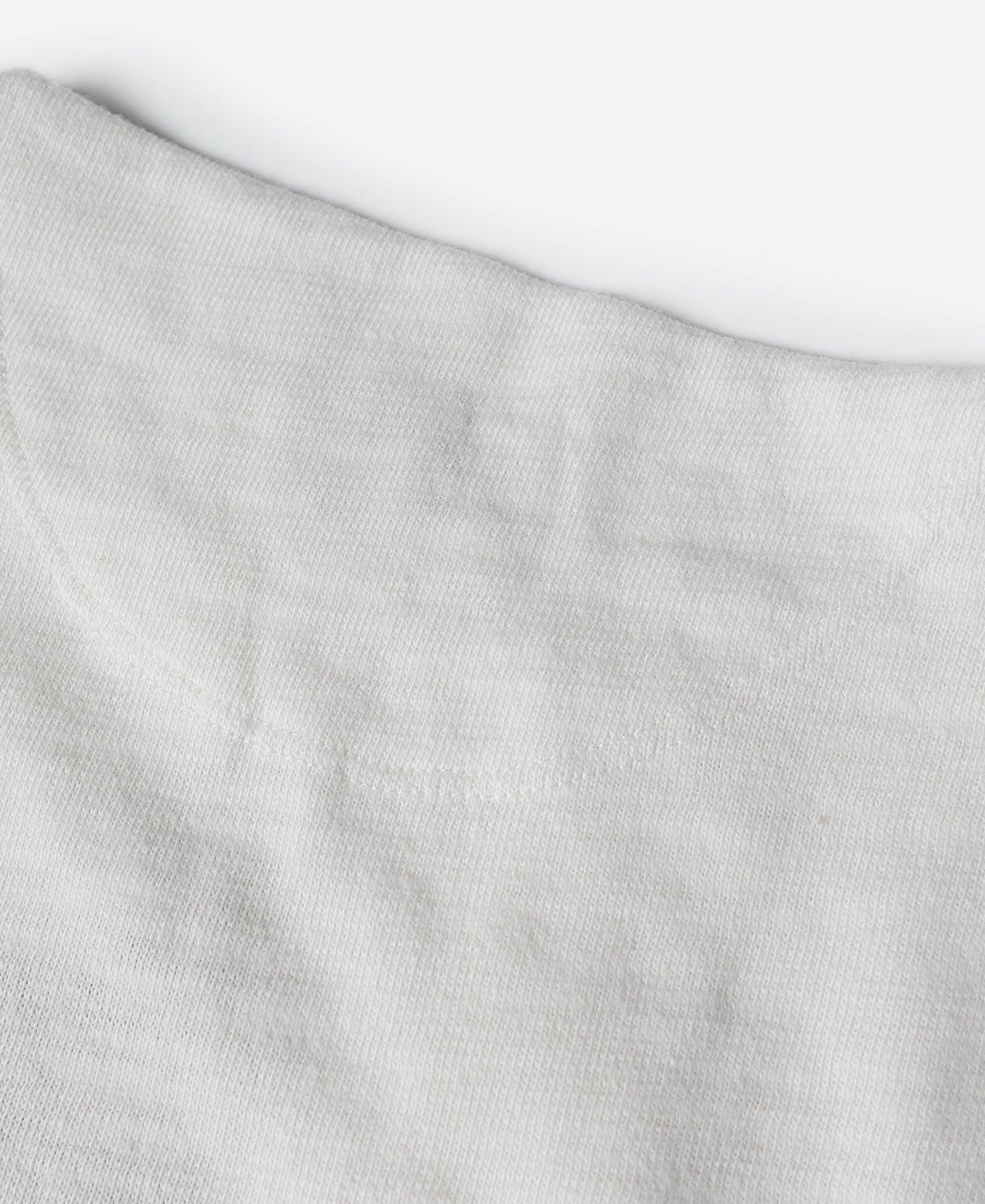 Side Closing Short Sleeve Henley T-Shirt - White Product Image