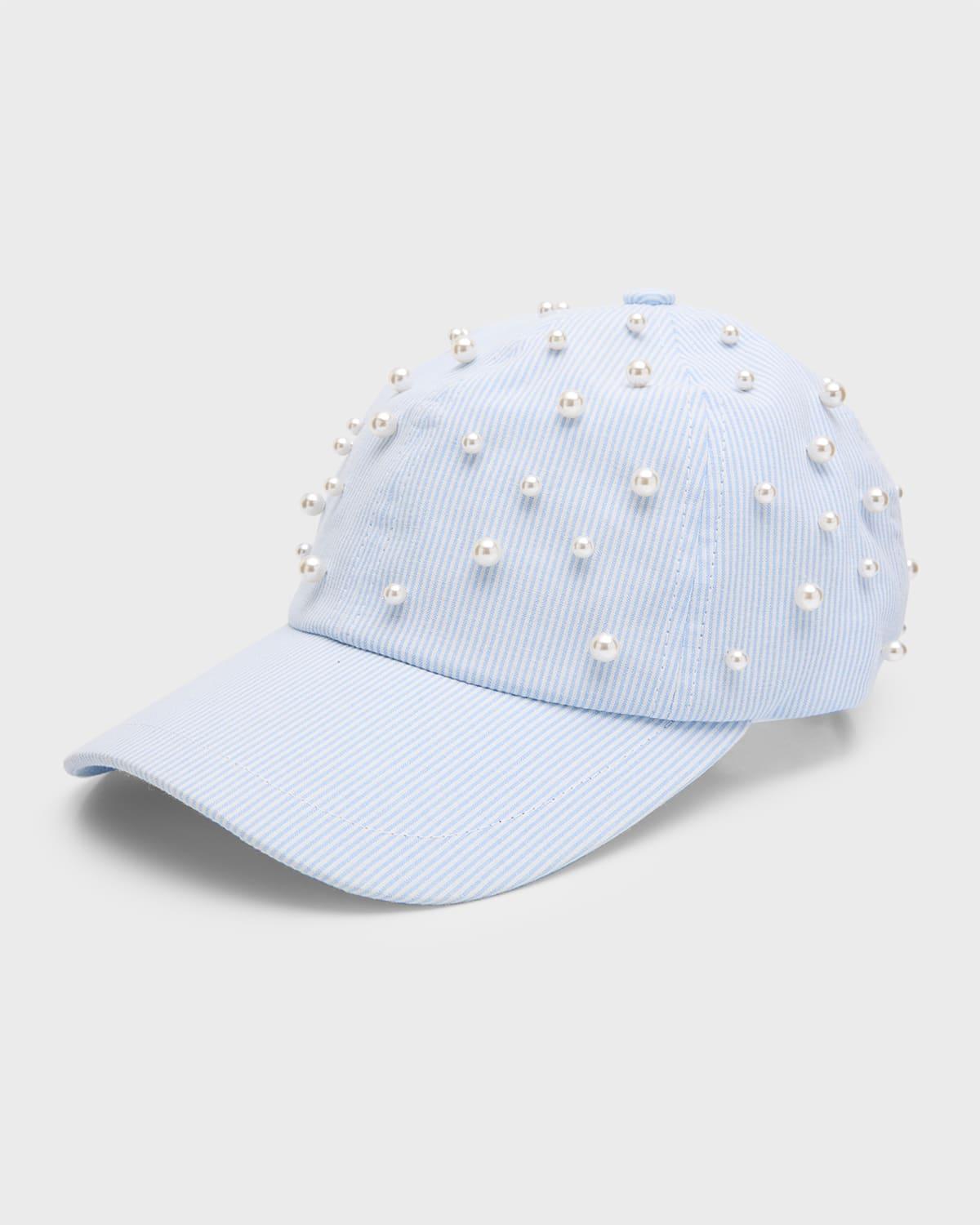 Pearly Seersucker Baseball Cap Product Image