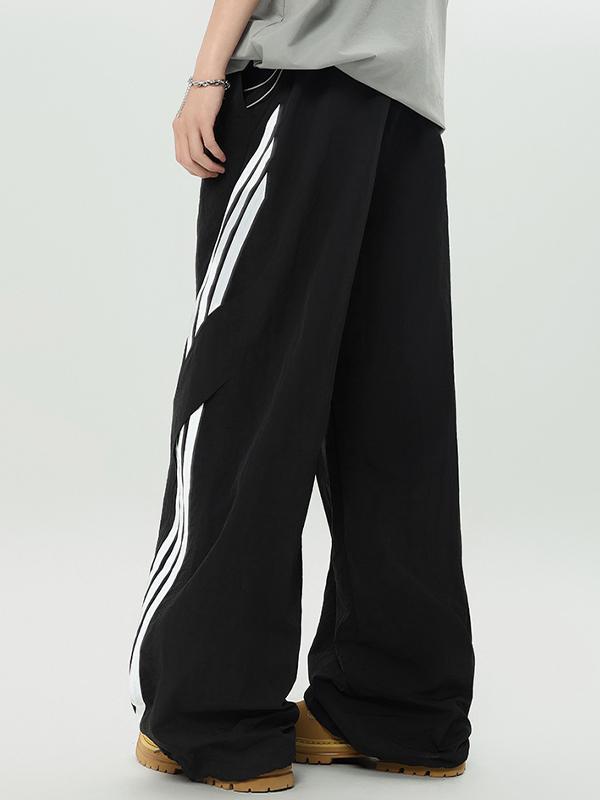 Stripe Print Wide Leg Pants Product Image