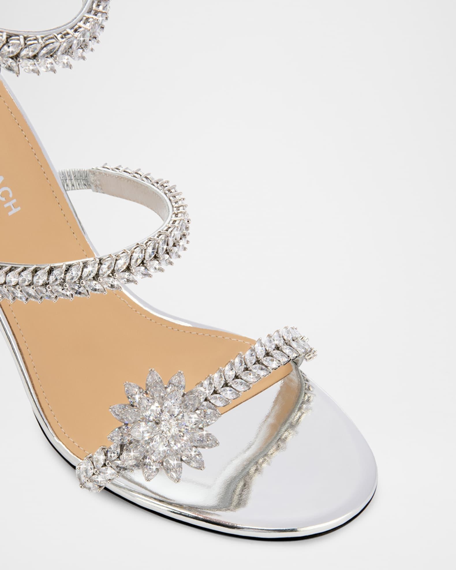 Lotus Crystal Metallic Ankle-Strap Sandals Product Image