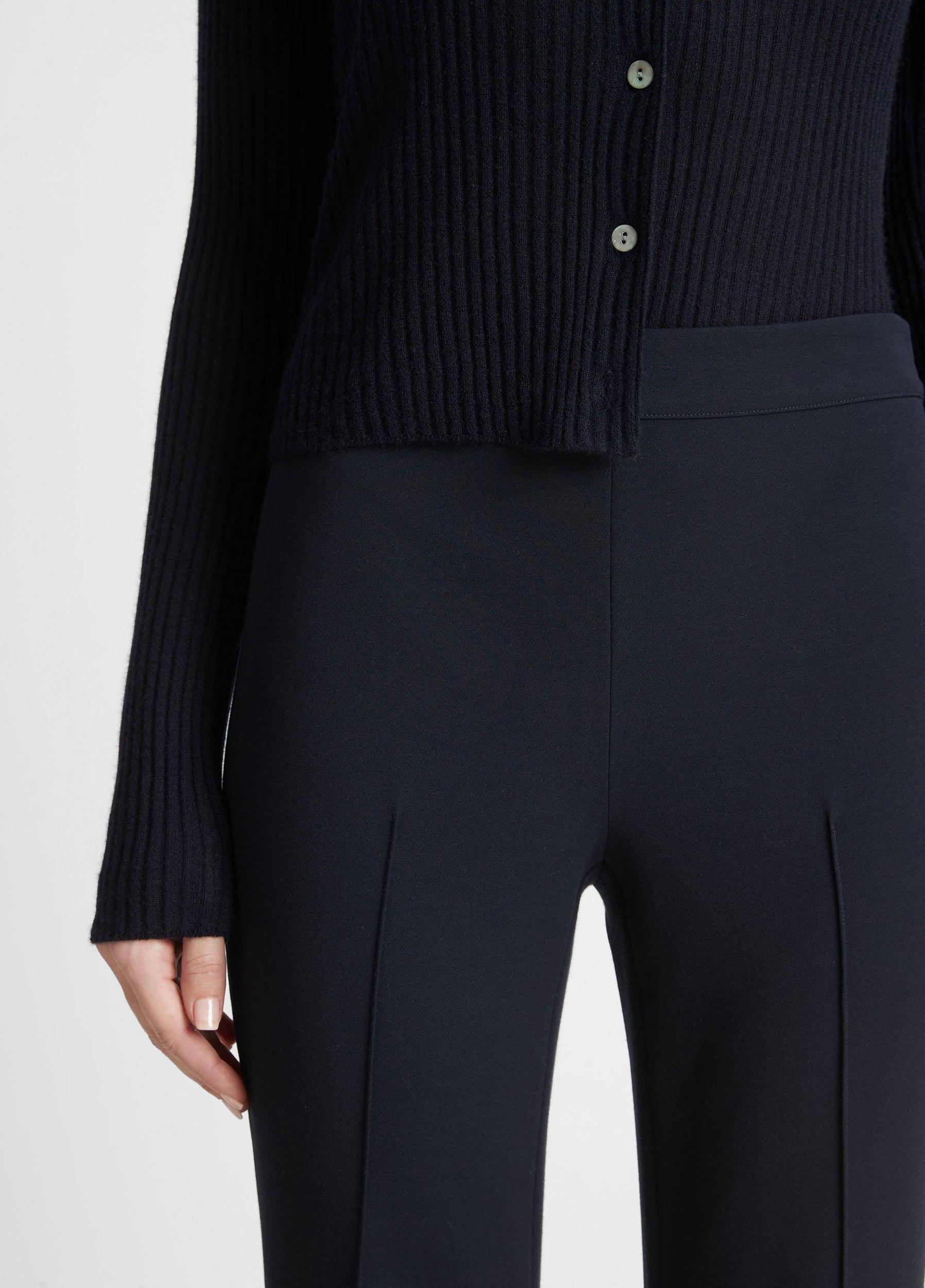 Mid-Rise Pintuck Crop Flare Pant Product Image