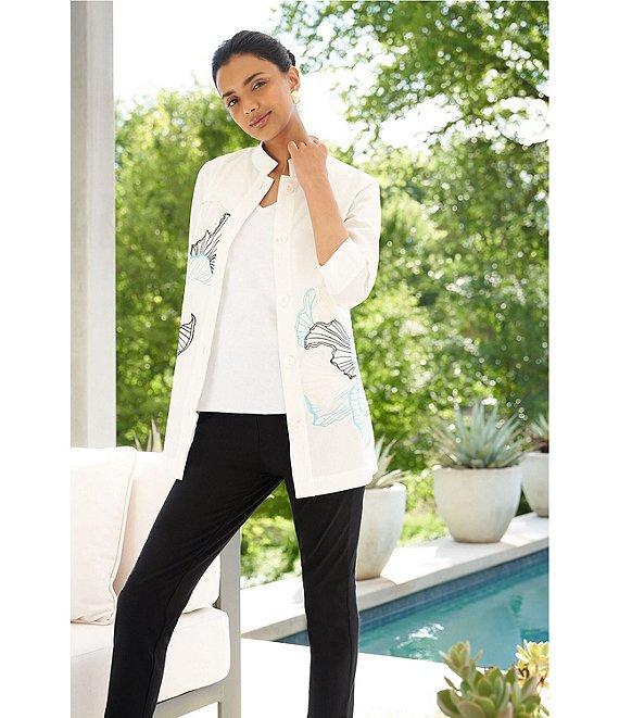 Ming Wang Knit Pull-On Ankle Pants Product Image