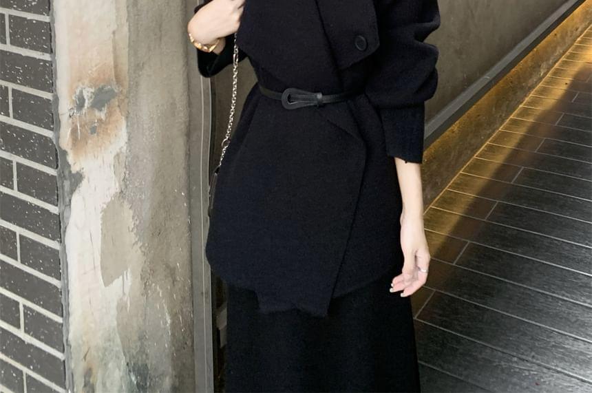 Plain Asymmetrical Coat Product Image