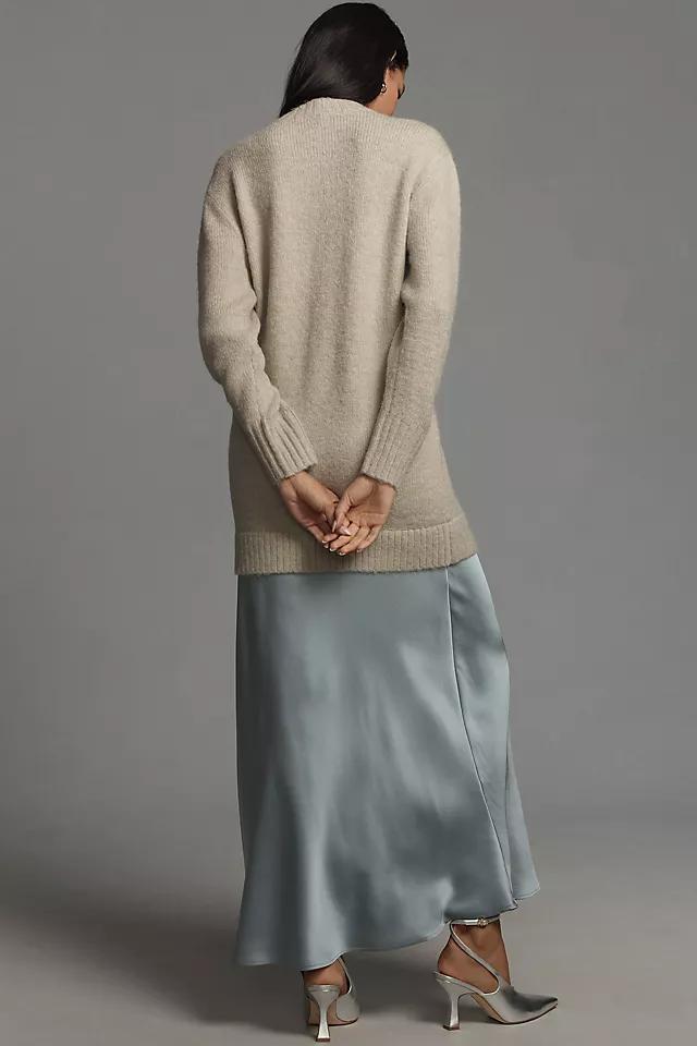 By Anthropologie Long-Sleeve Twofer Sweater Slip Midi Dress Product Image