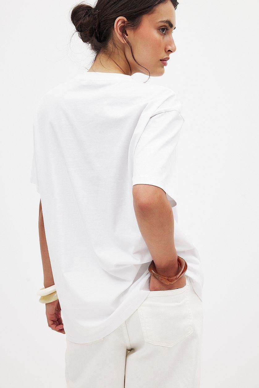 Printed Round Neck Oversized Tee Product Image