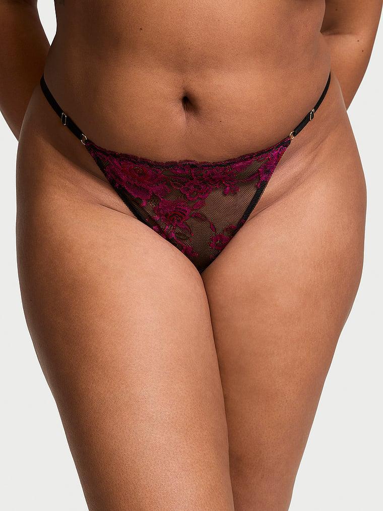 Rose Lace Adjustable V-String Panty Product Image