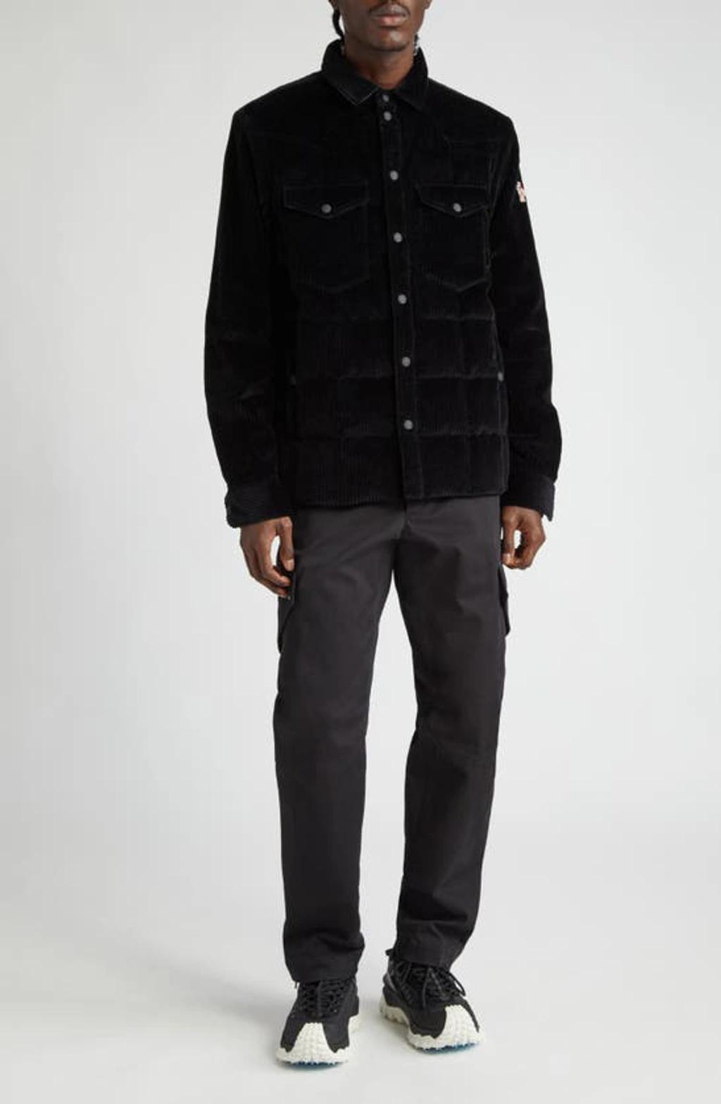 MONCLER Gelt Quilted-corduroy Shirt Jacket In Black Product Image