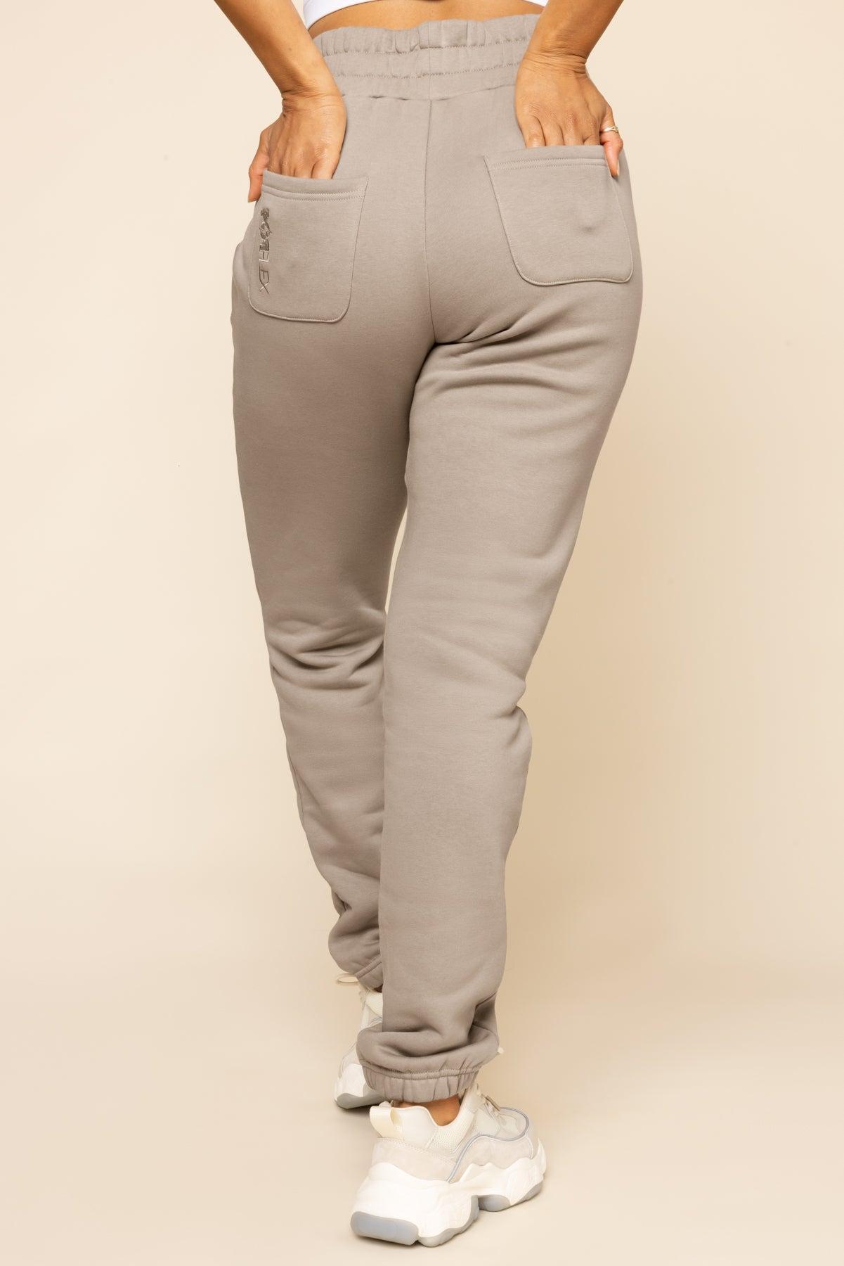 Cloud Rollover Sweatpant - Taupe Product Image