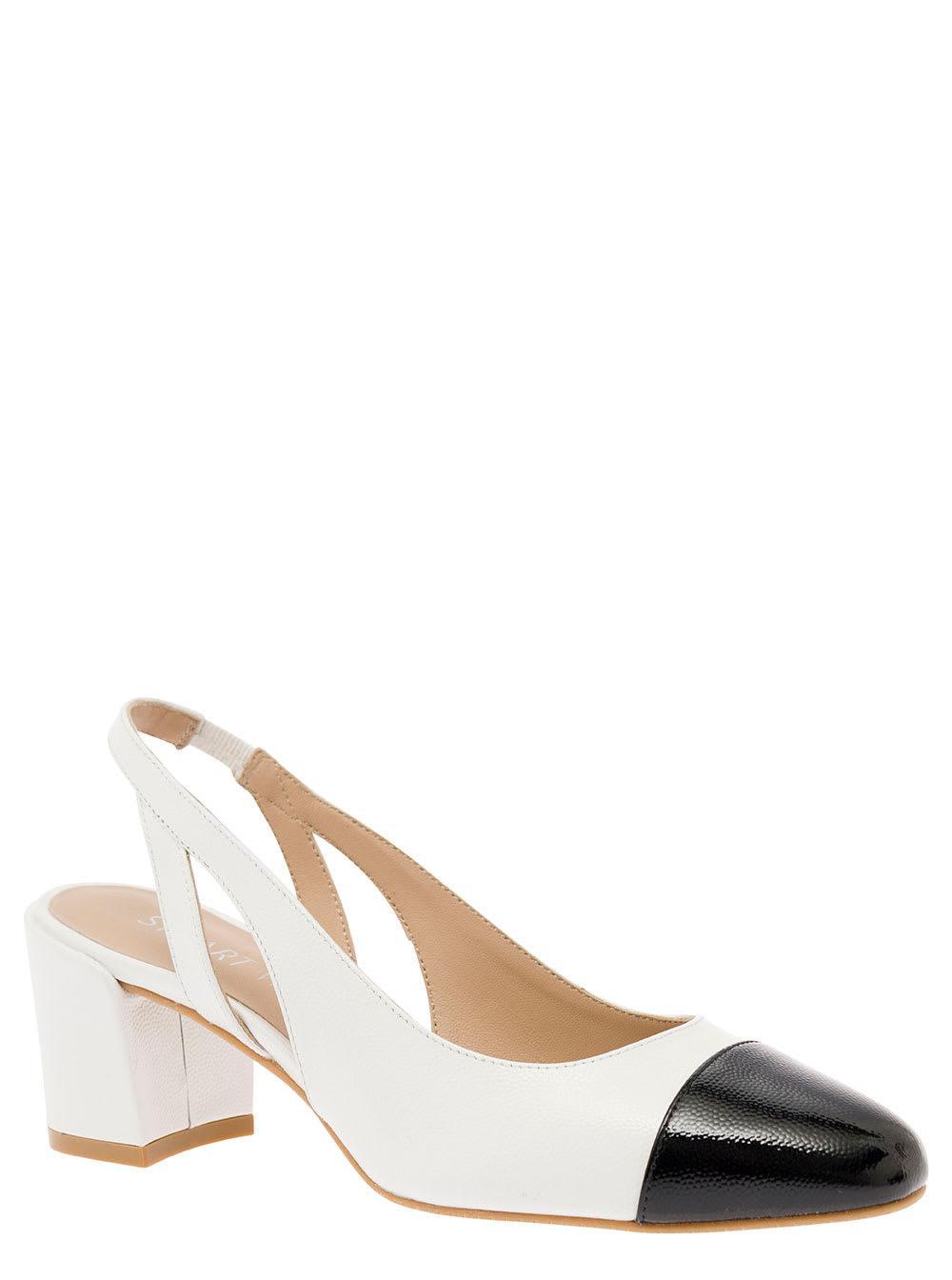 Sleek Slingbacks In White Product Image