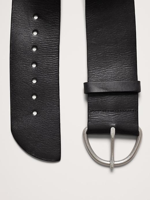 Wide Leather Waist Belt Product Image