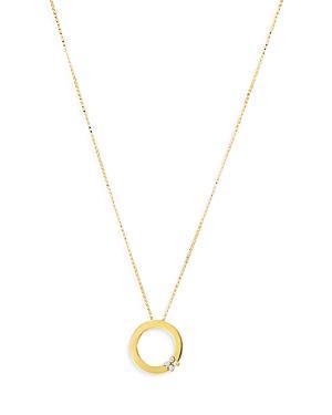 Womens Love In Verona 18K Yellow Gold & Diamond Flower Circle Of Life Pendant Necklace Product Image