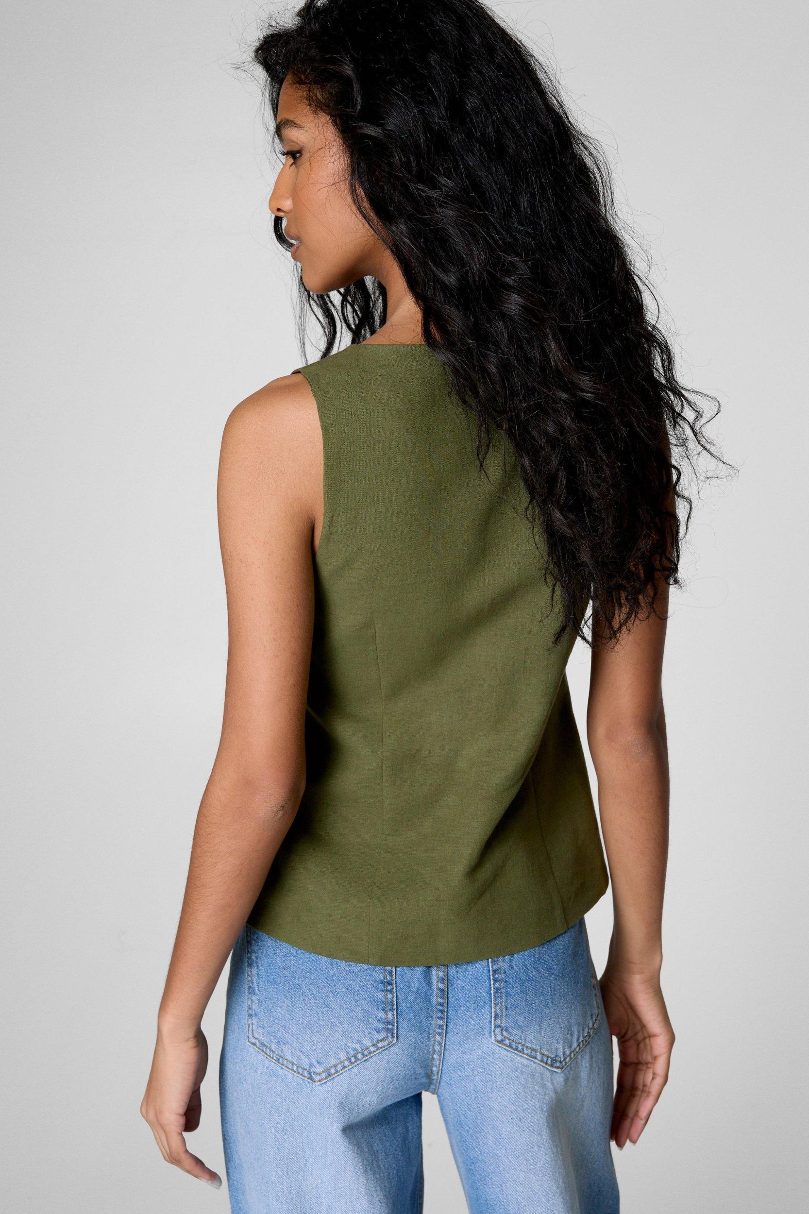 Button Front Waist Coat Product Image