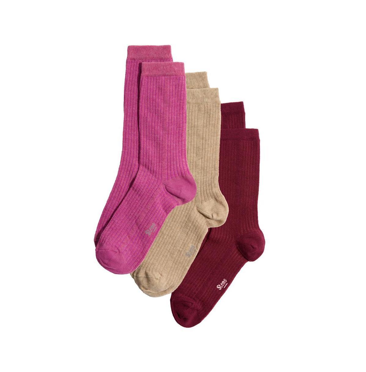 Cashmere-Cotton Crew Socks 3-Pack Product Image