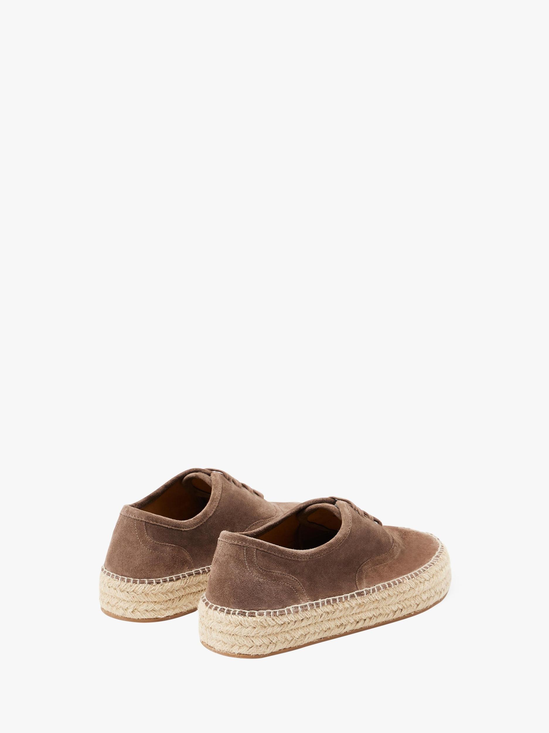 SUEDE LACE-FRONT PLATFORM ESPADRILLES Product Image