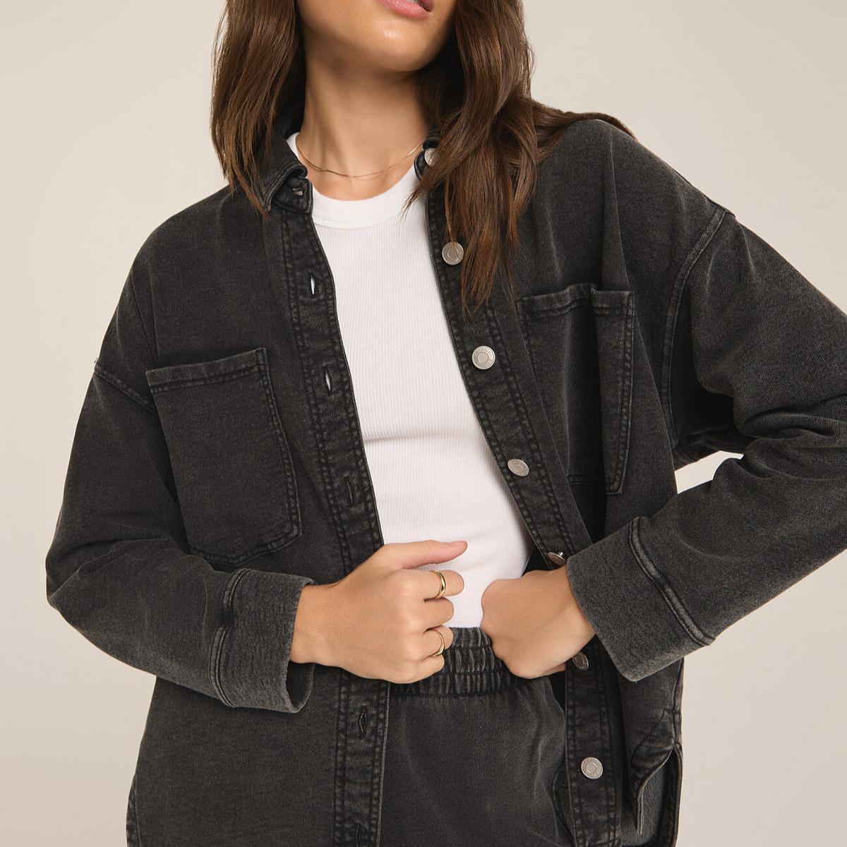 All Day Denim Knit Jacket Product Image
