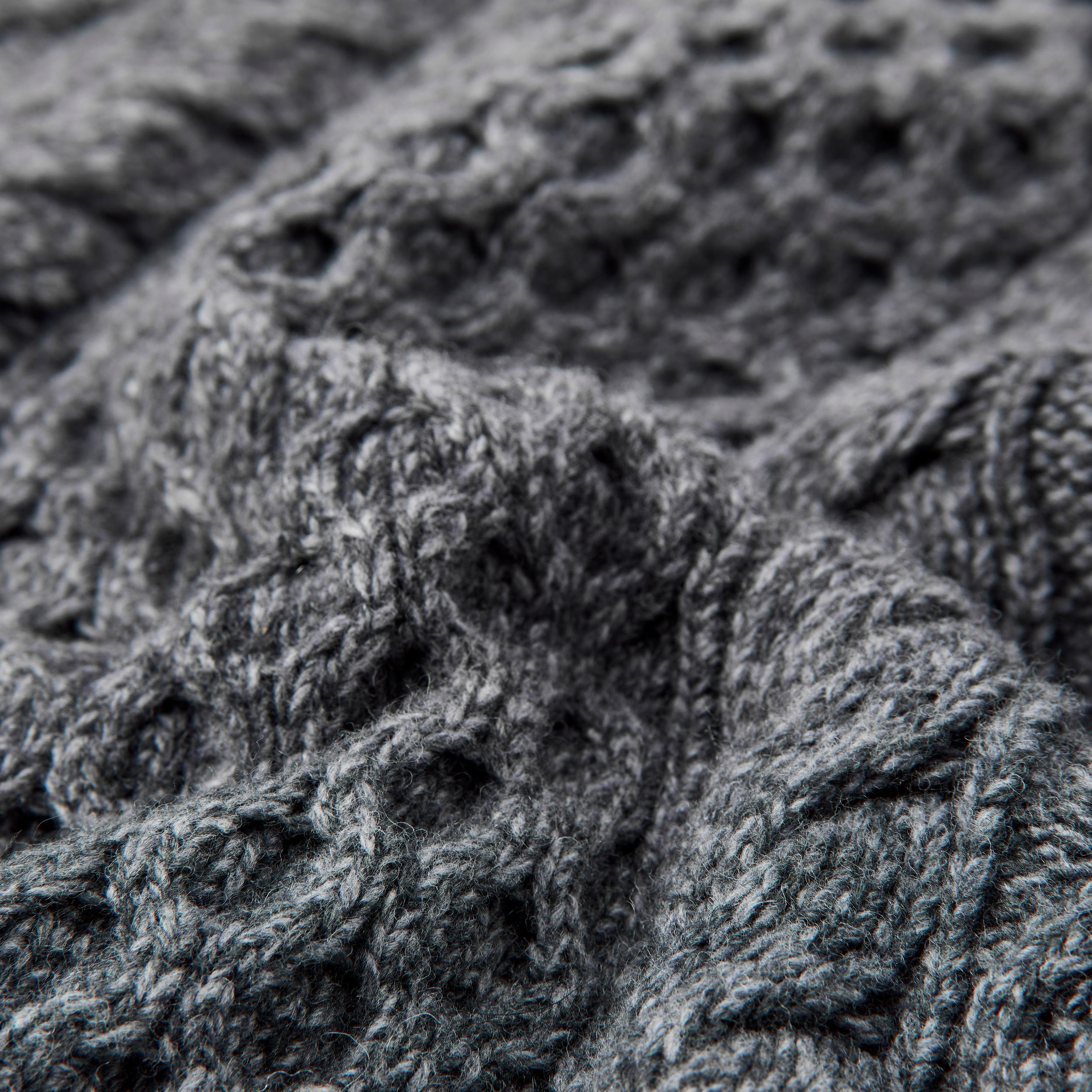 Aran Cable Knit Crewneck Sweater Product Image