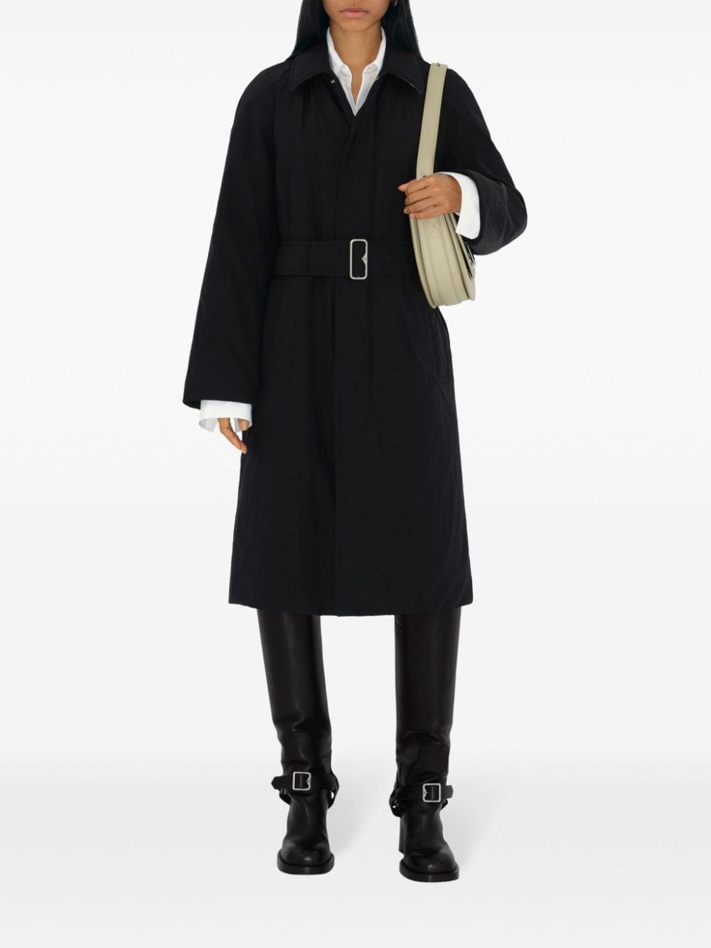 BURBERRY Wool Twill Car Coat In Black Product Image