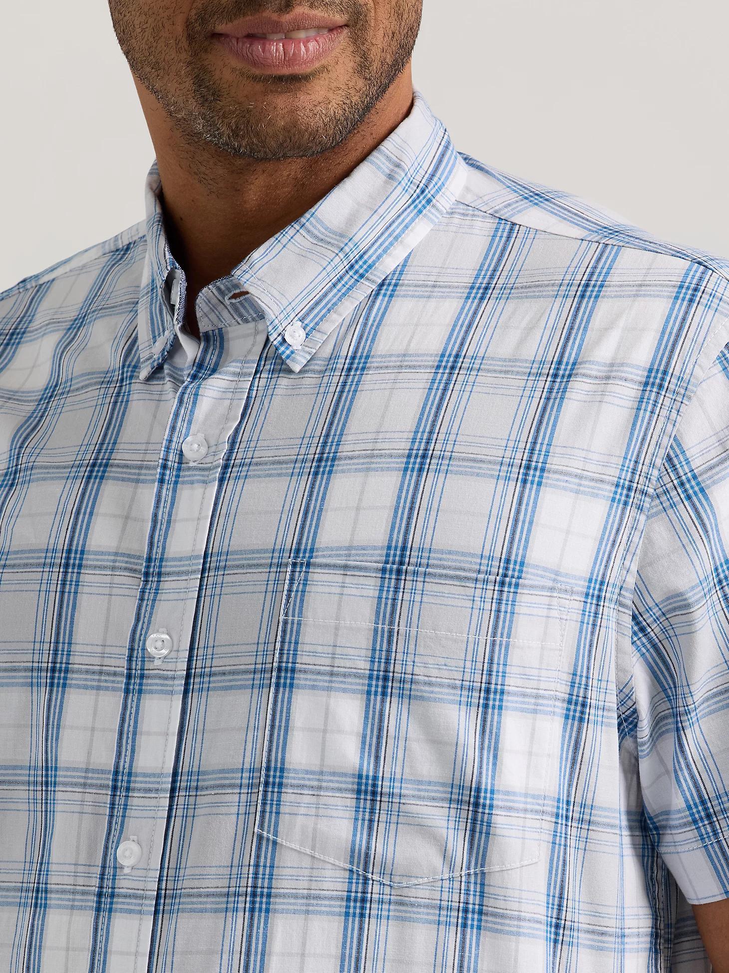 Men's Short Sleeve Madras Plaid Button Down Shirt | Men's Tops & Tees | Lee® Product Image