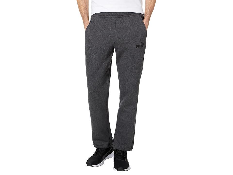 PUMA Essentials Logo Fleece Pants (Dark Heather) Men's Clothing Product Image