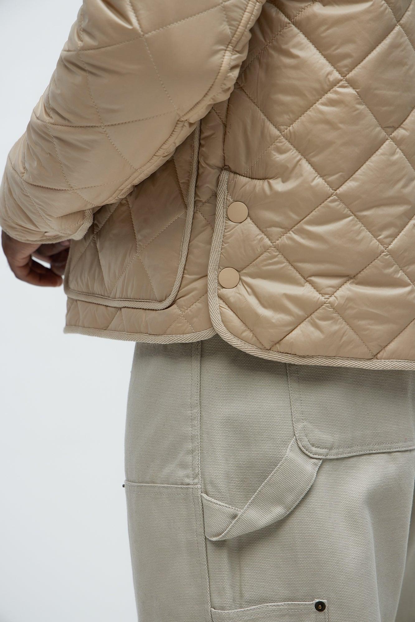 Better By Myself Quilted Jacket - Tan Product Image