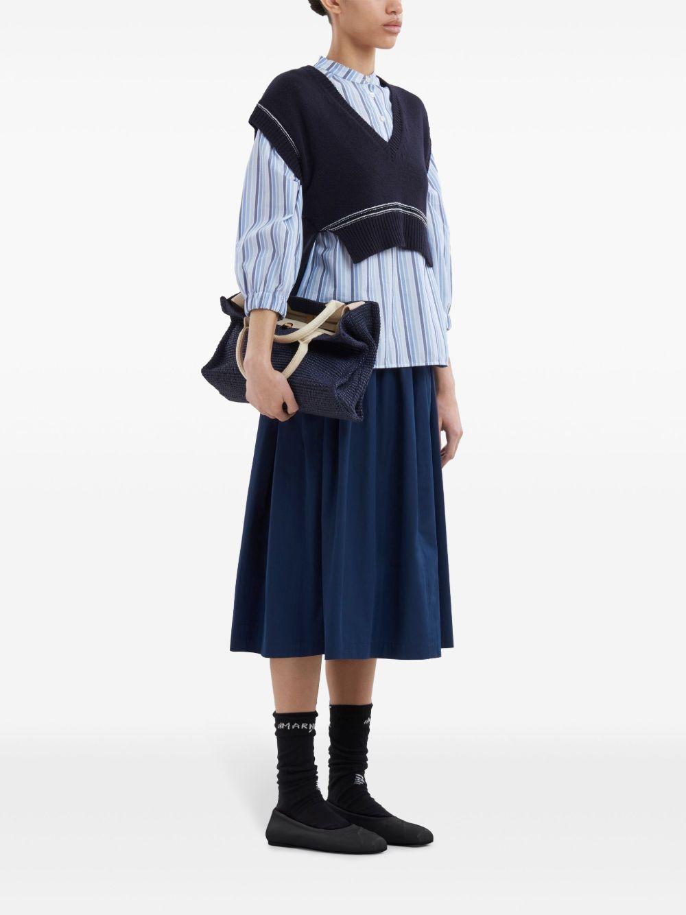 A-line cotton midi skirt Product Image