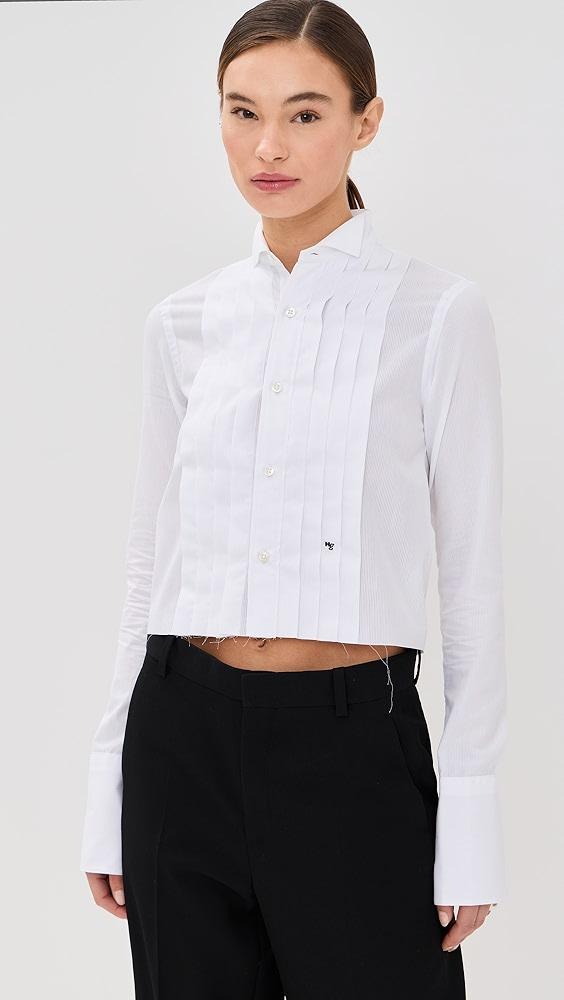 HOMMEGIRLS Cropped Tuxedo Shirt | Shopbop Product Image