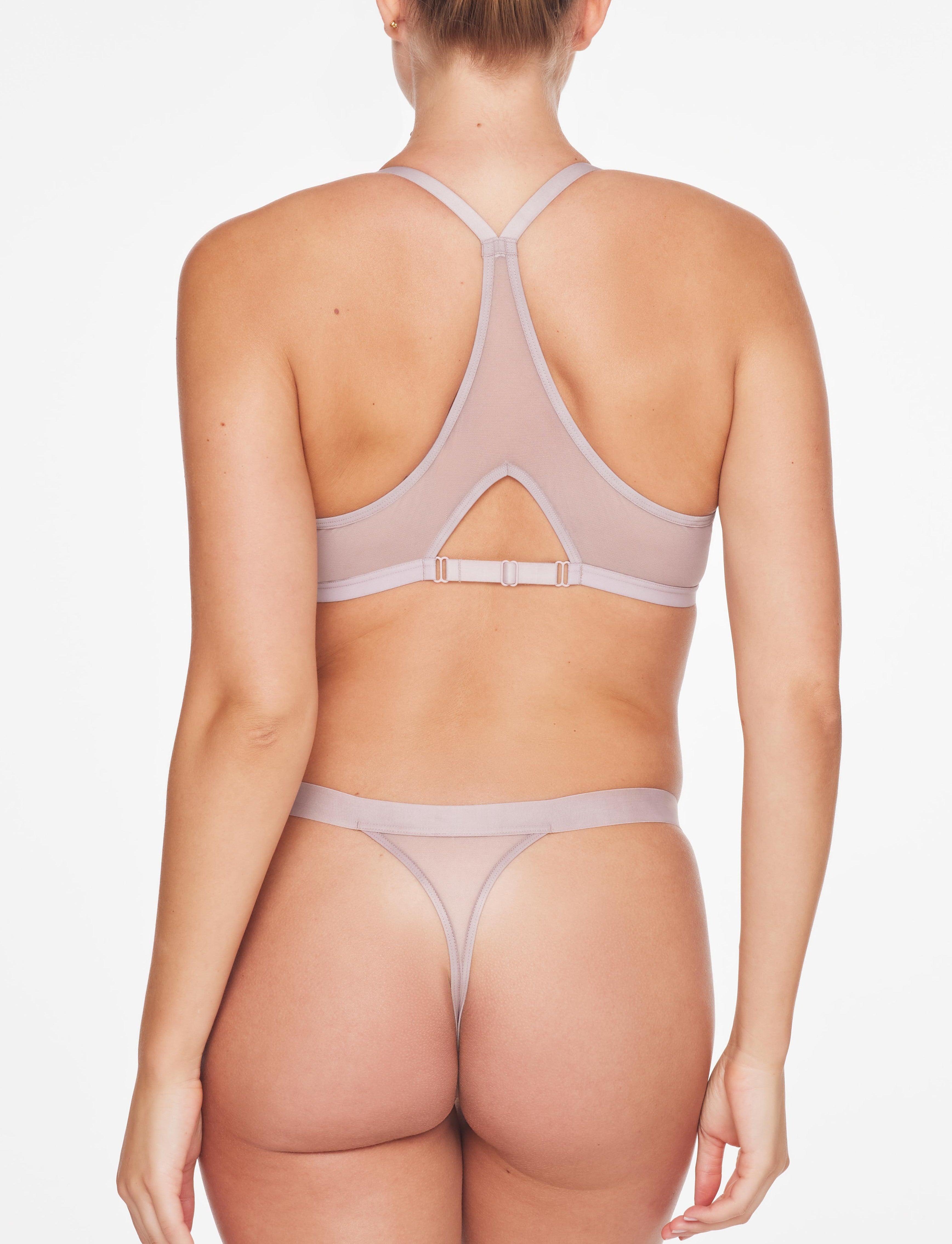 Bare Mesh Front Close Racerback Bra Product Image