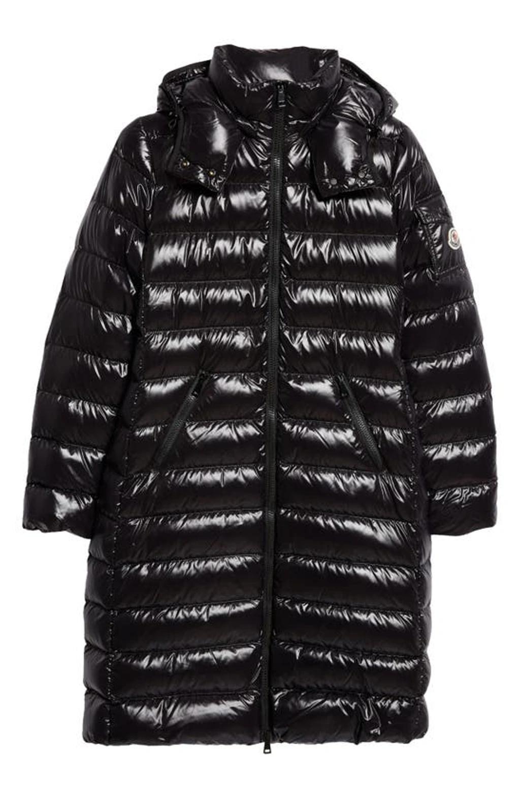 MONCLER Moka Quilted Down Coat In Black Product Image