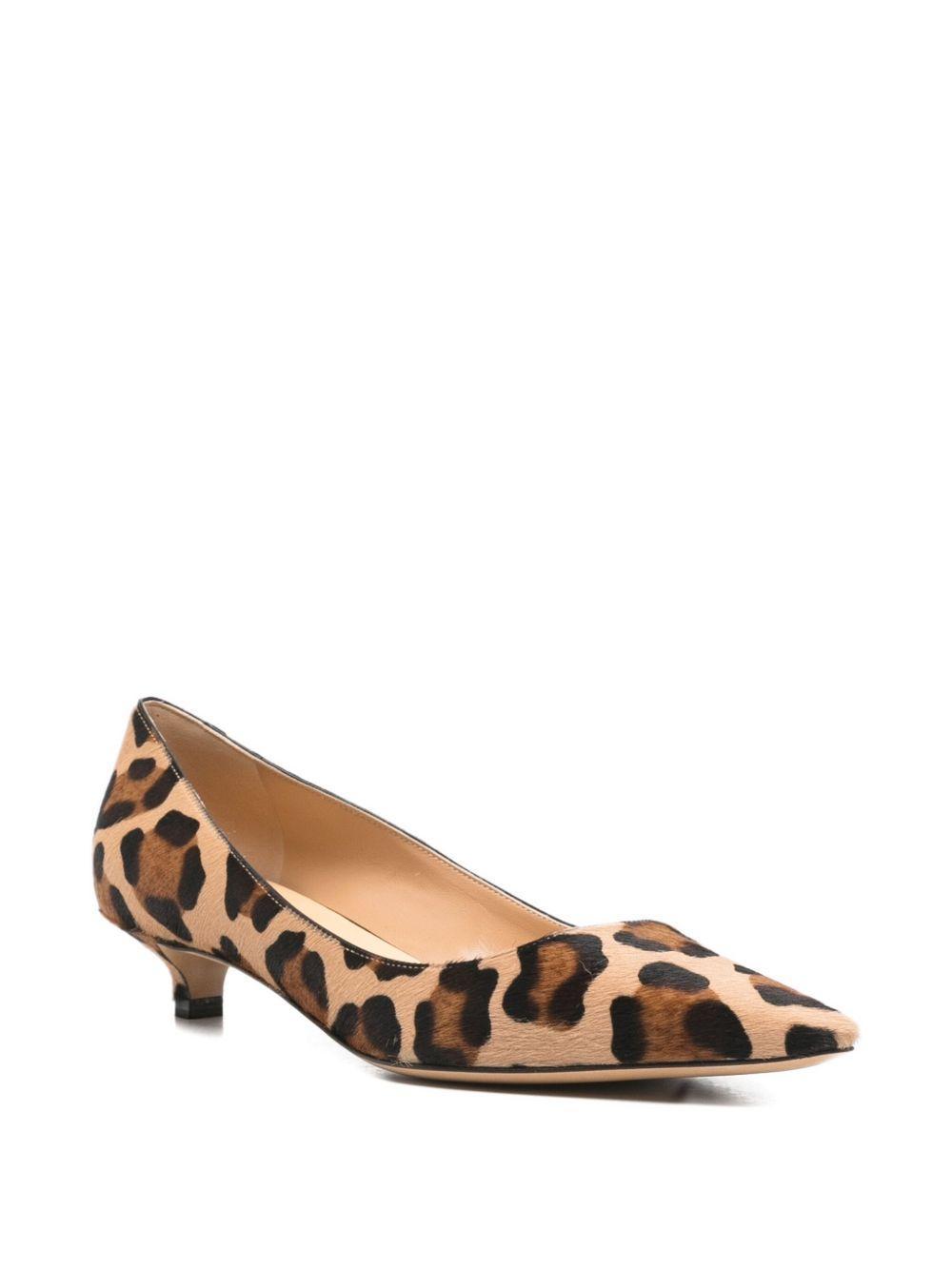 35mm leopard-print kitten-heel pumps Product Image