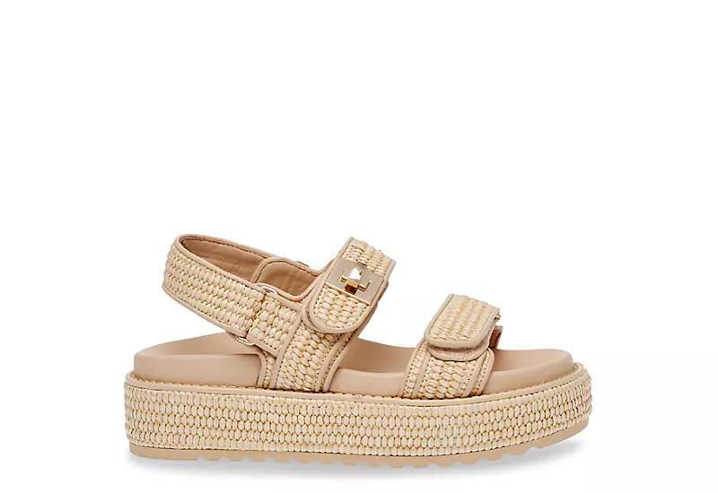 Steve Madden Bigmona Raffia Platform Sandal Womens at Urban Outfitters Product Image