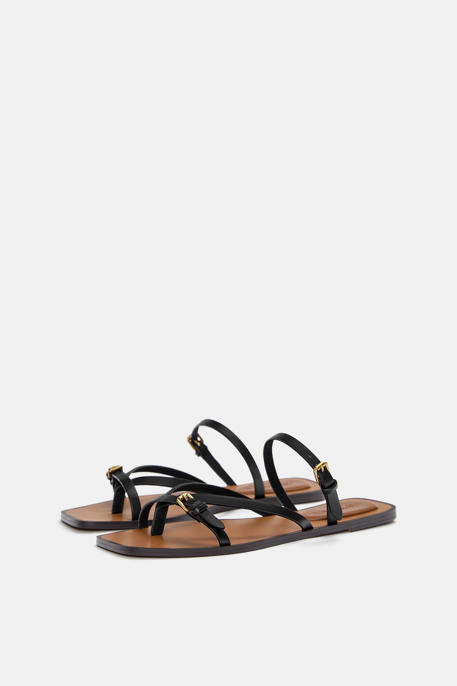 Flat sandals with straps Product Image