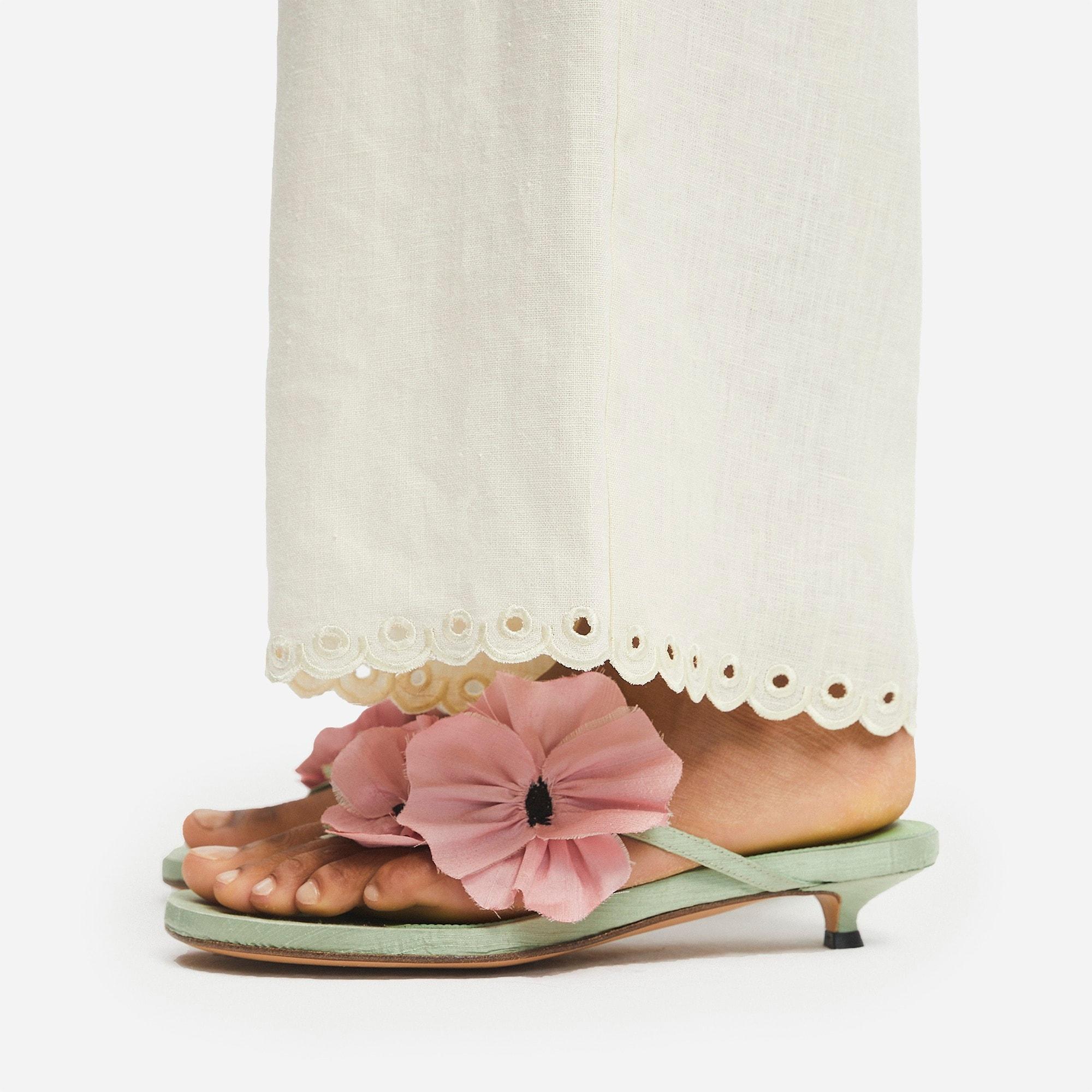 SLEEPER Sofia linen embroidered pant Product Image