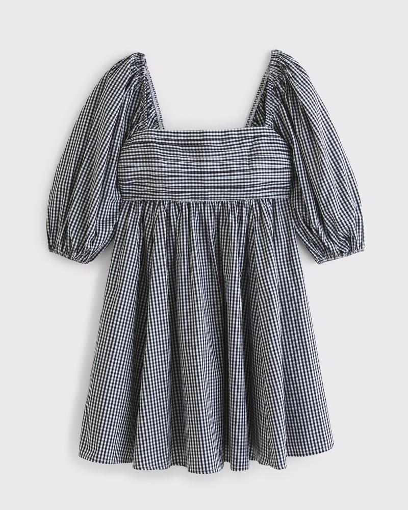 The A&F Emerson Poplin Puff Sleeve Mini Dress Product Image