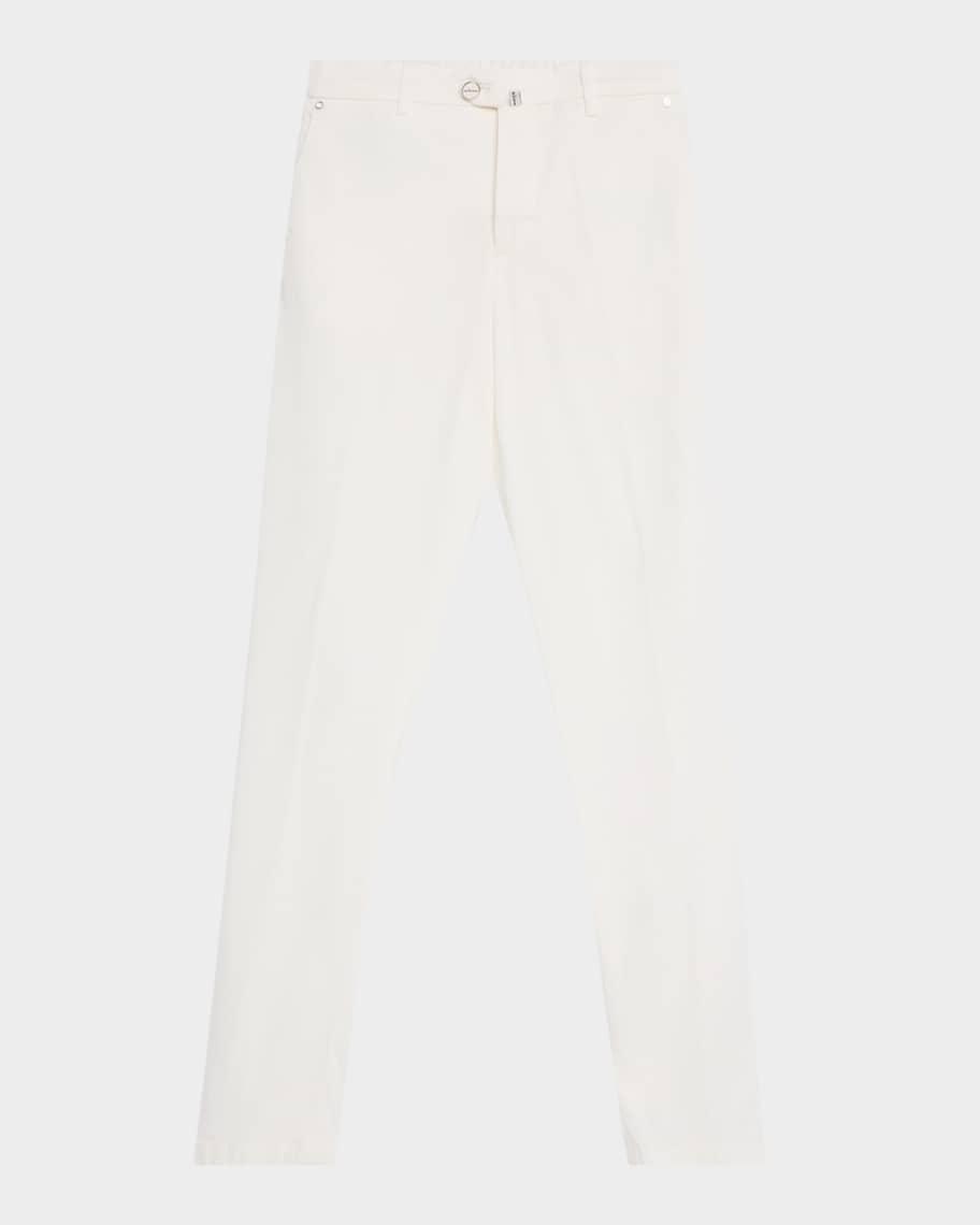 Men's Stretch Waistband Flat-Front Trousers Product Image