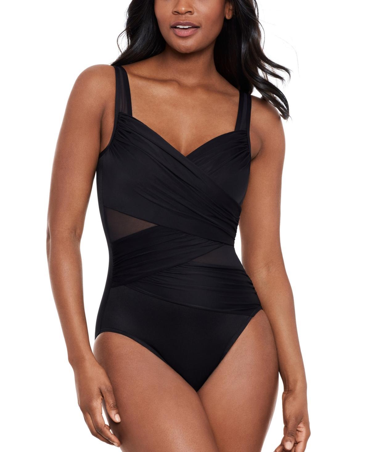 Womens Network Madero Ruched Criss Cross One-Piece Swimsuit Product Image