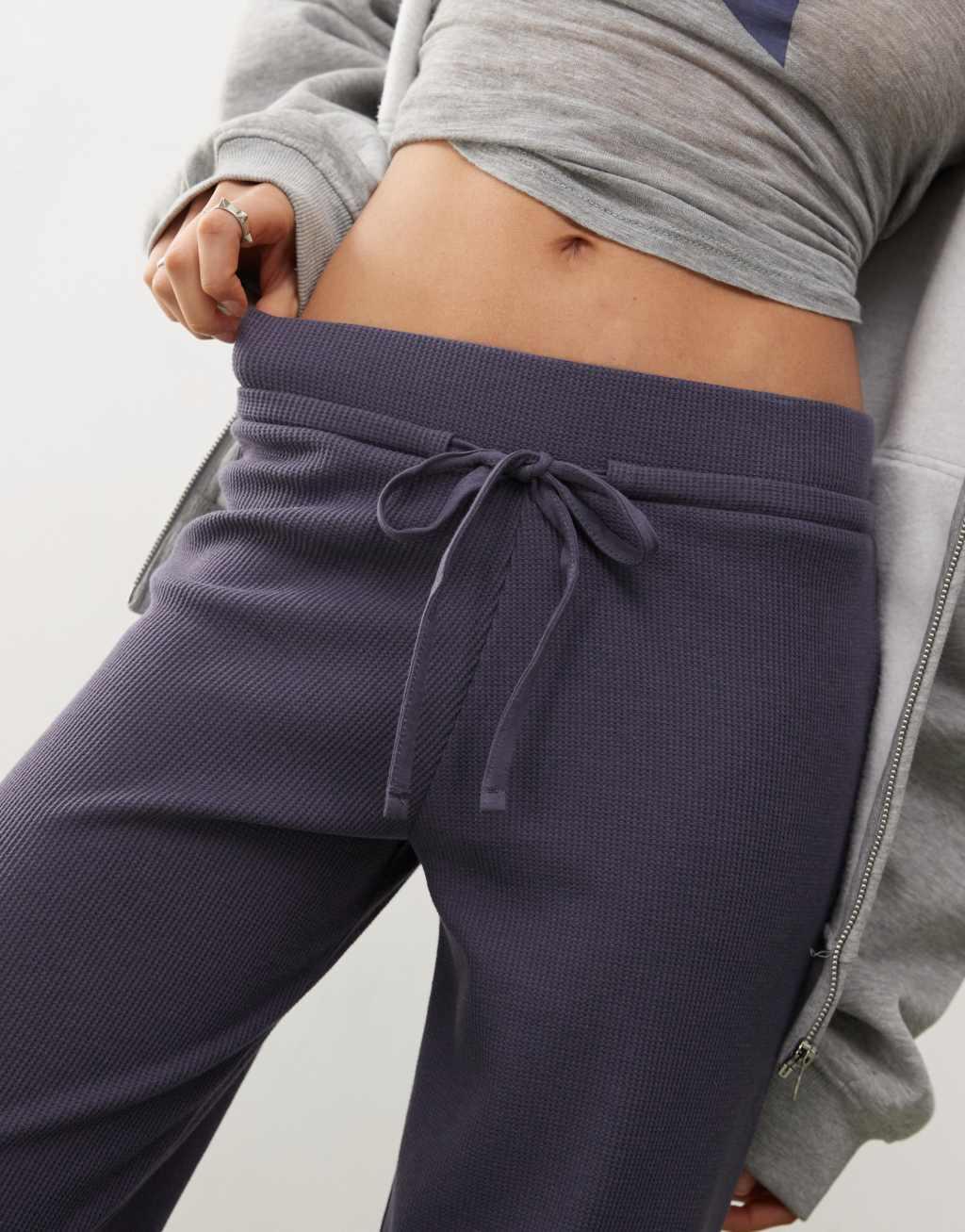 COLLUSION yoga pants in slate waffle Product Image