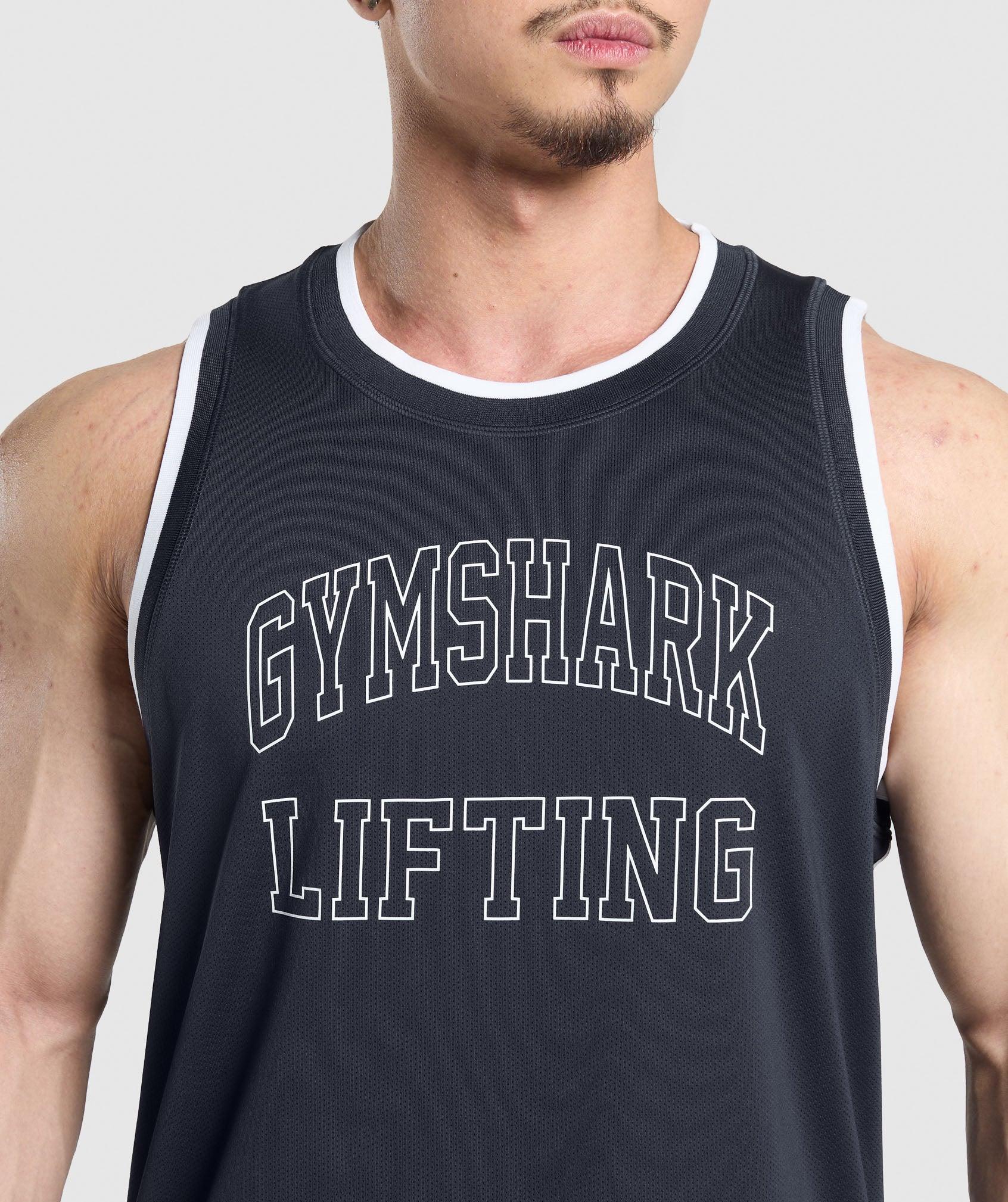 Gymshark Mesh Tank - Heavy Blue Male Product Image