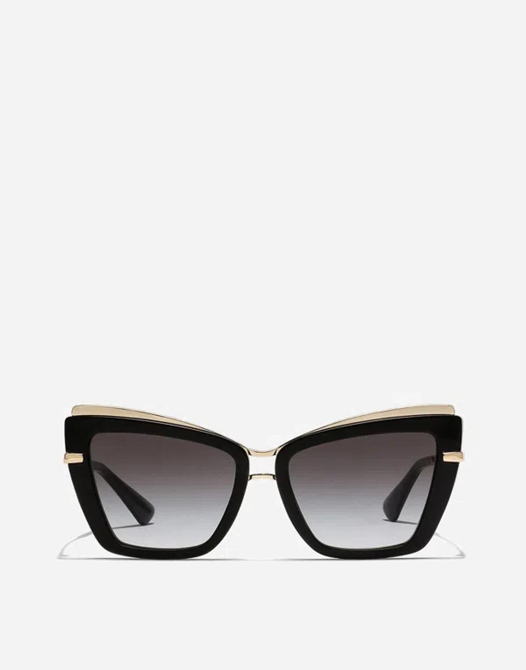 DOLCE & GABBANA Metal Print Sunglasses In Black Product Image