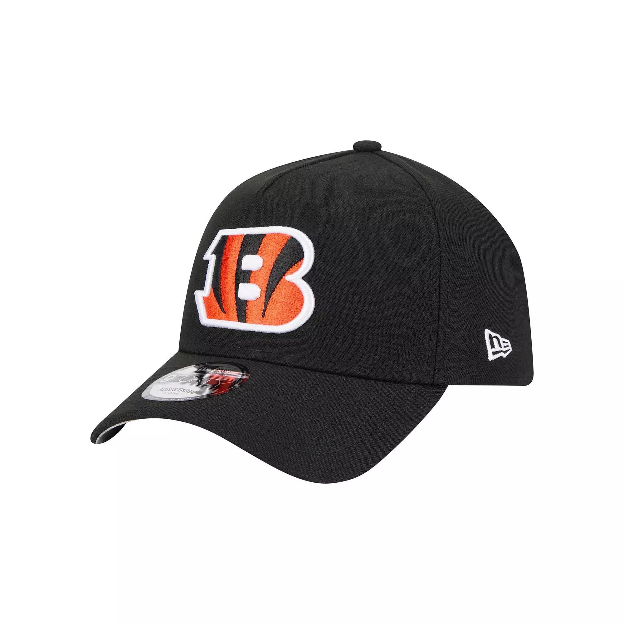 Men's New Era Black Cincinnati Bengals A-Frame 9FORTY Adjustable Hat Product Image