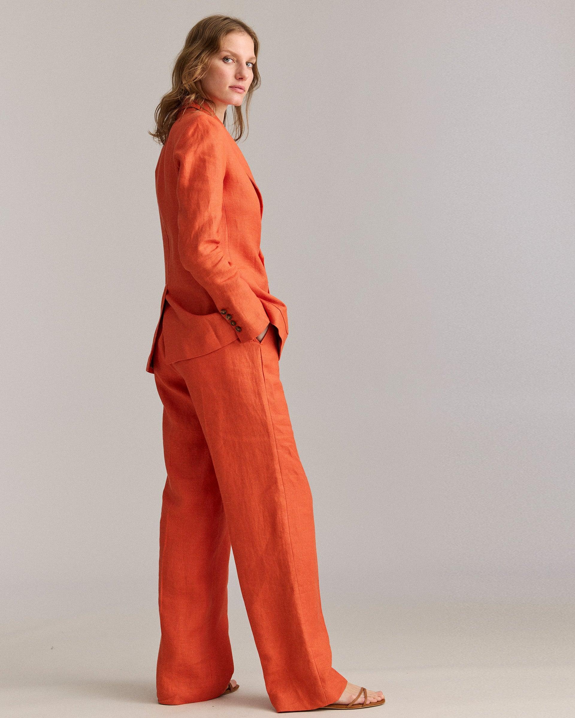 Linen Two Button Blazer -  Product Image