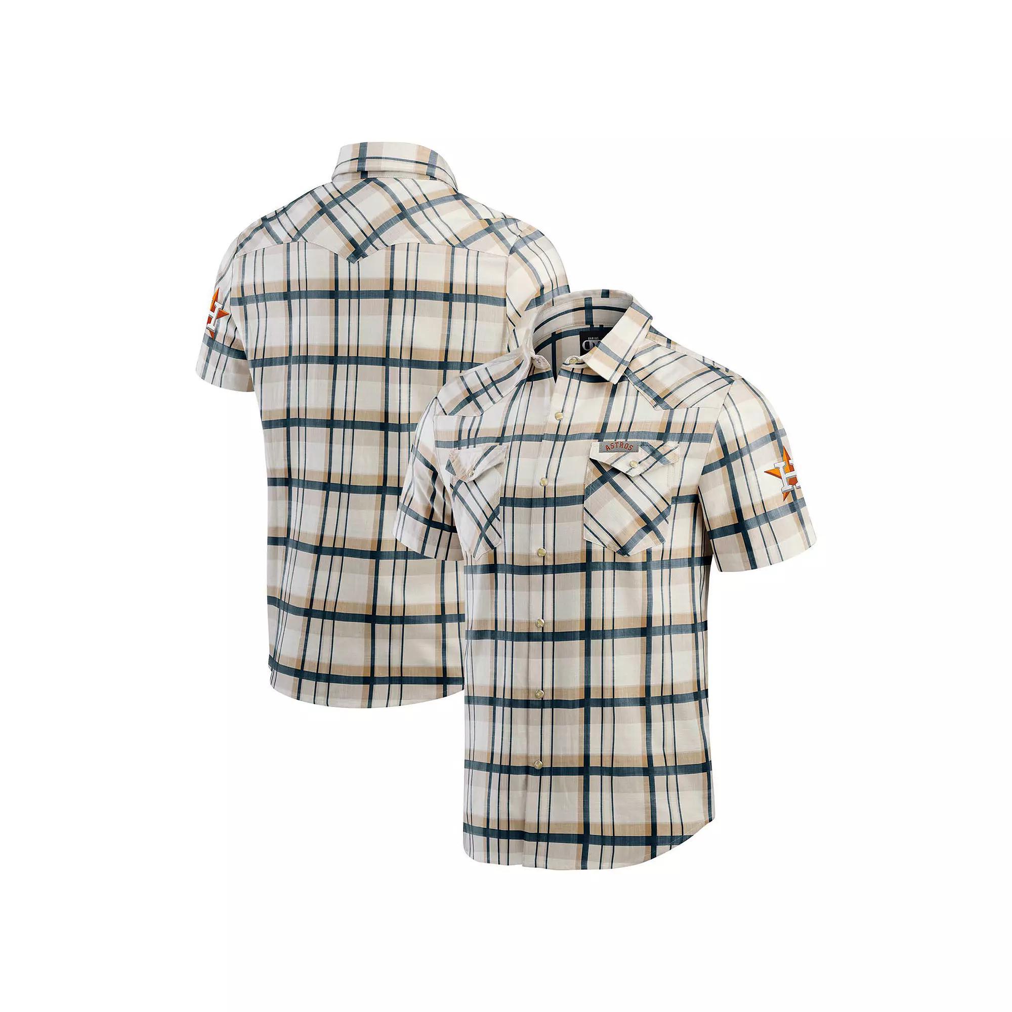 Men's Darius Rucker Collection by Fanatics Navy New York Yankees Plaid Full-Snap Shirt,  Product Image