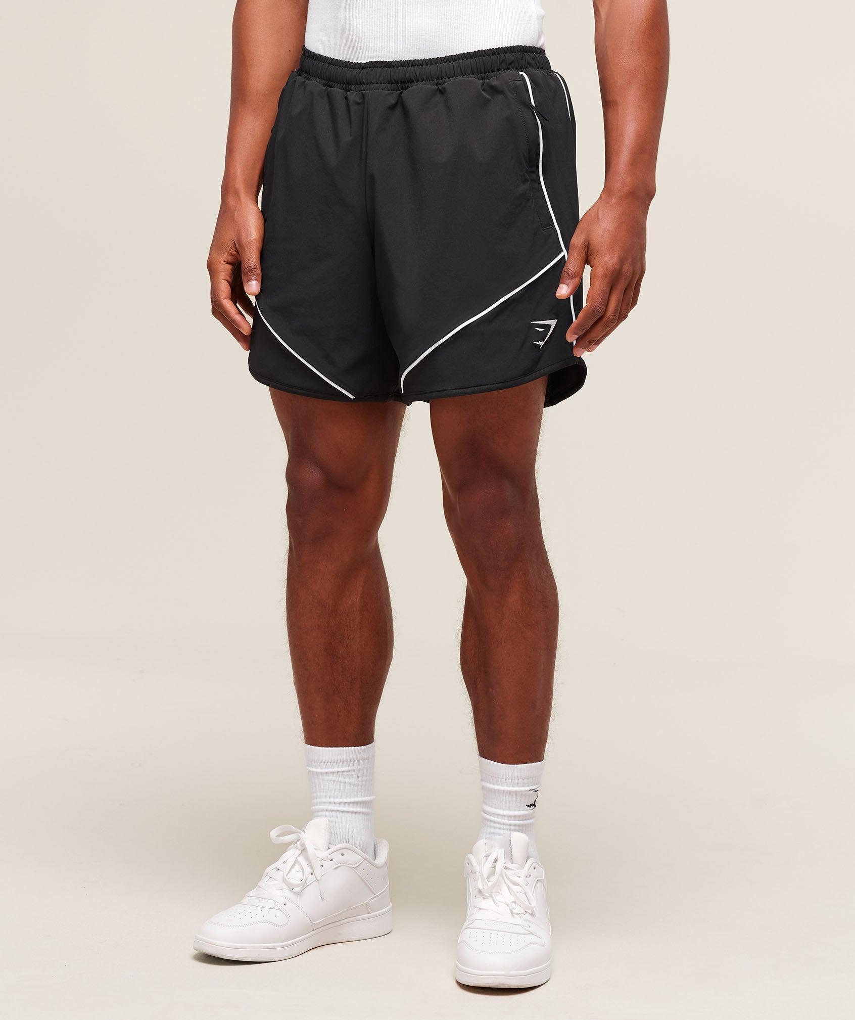 Gymshark Retro Shorts - Black Male Product Image