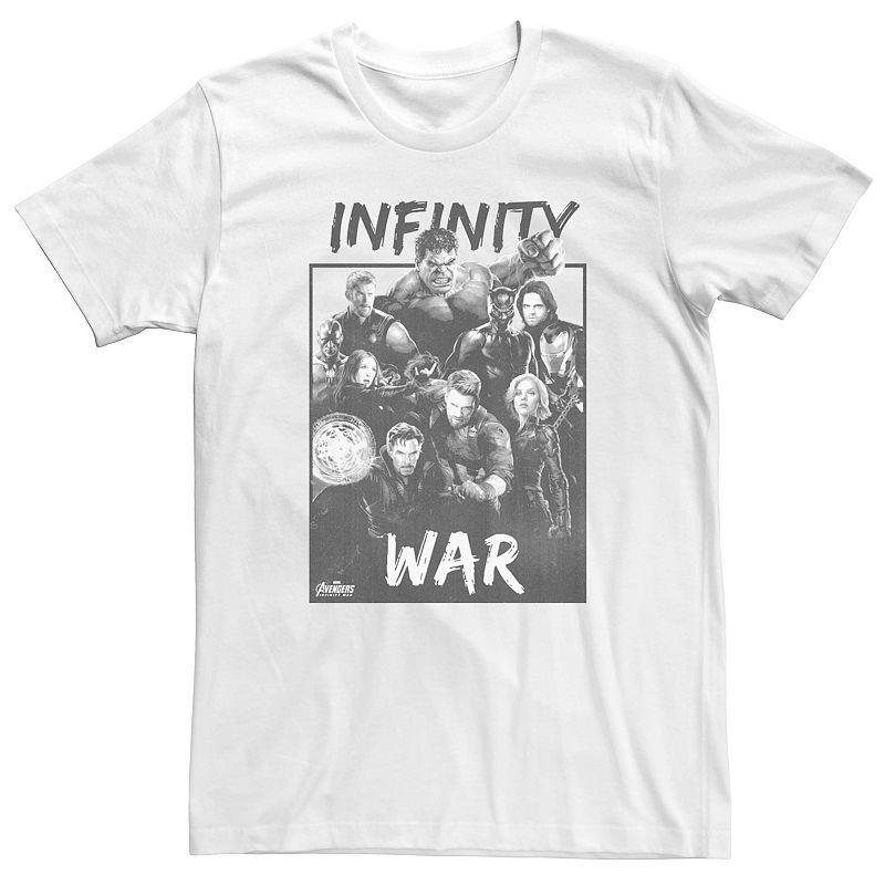 Men's Marvel "Avengers: Infinity War" Ornate Group Shot Tee, Size: XXL, White Product Image