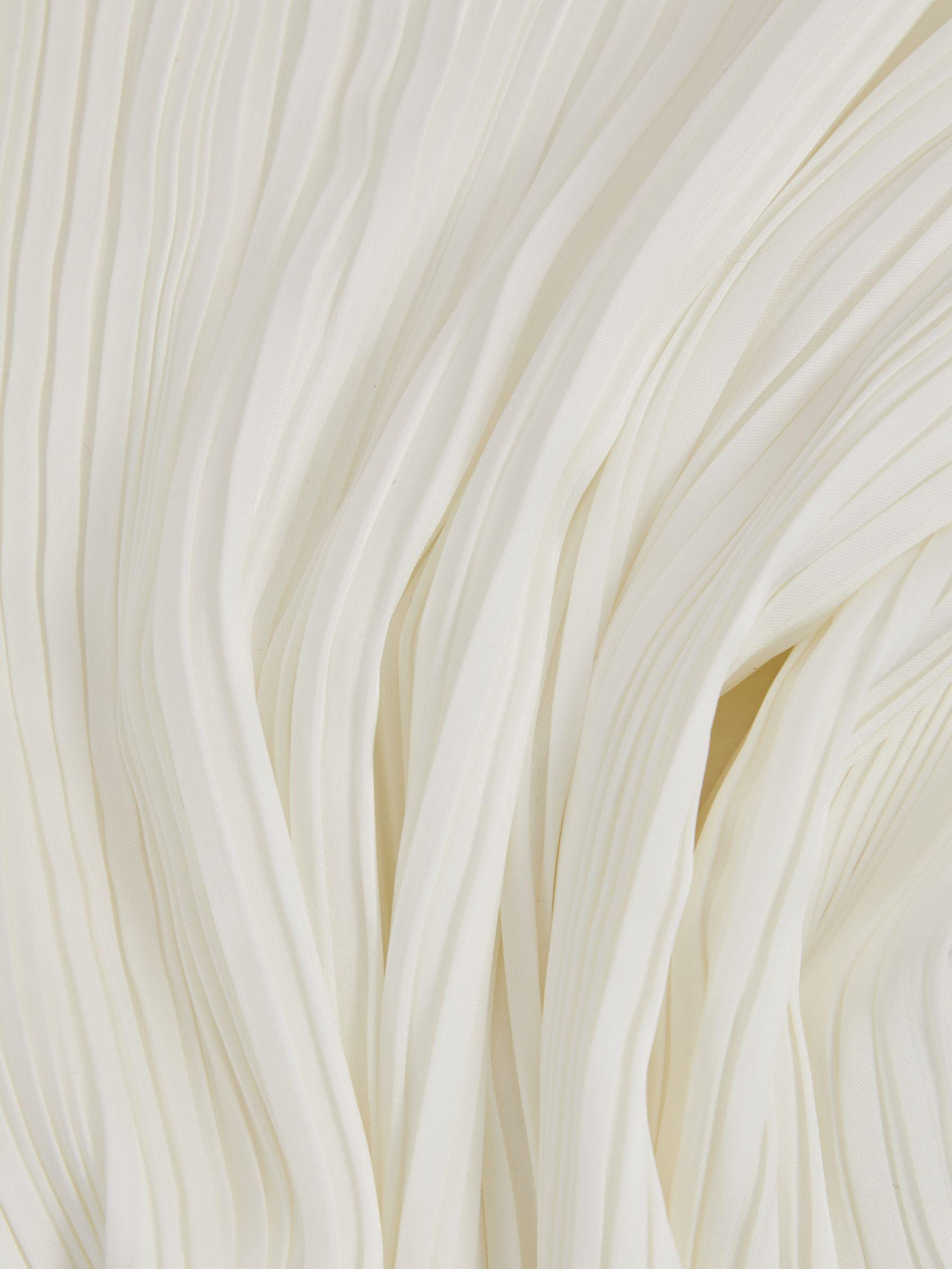 High Neck Plisse Top in Ivory Product Image