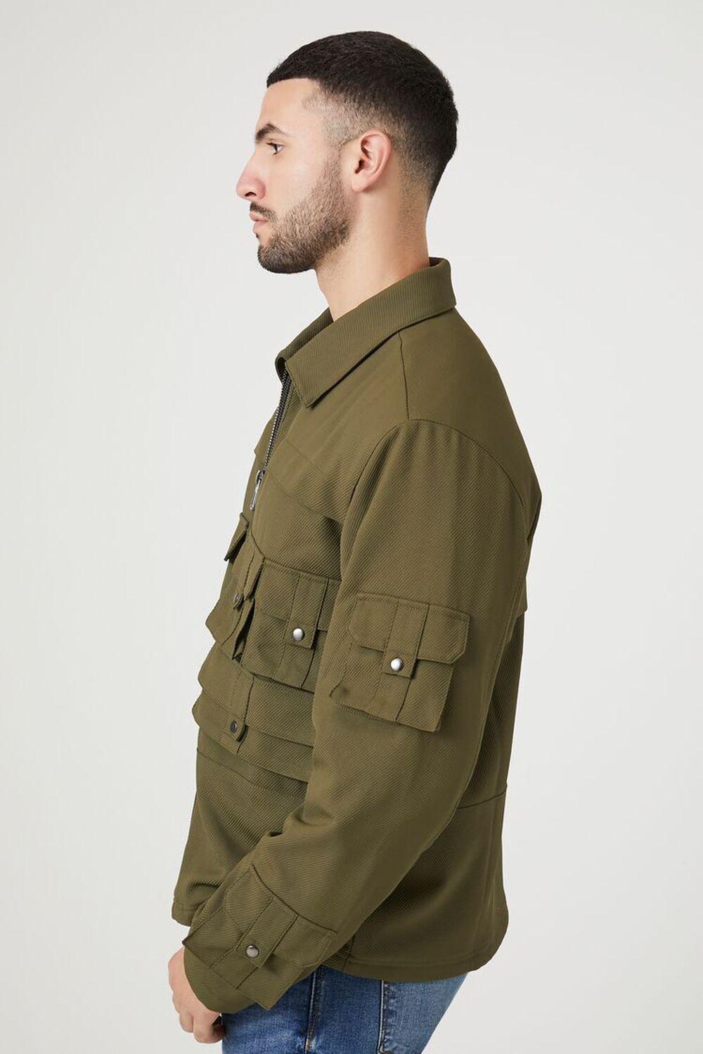 Zip-Up Cargo Trucker Jacket | Forever 21 Product Image