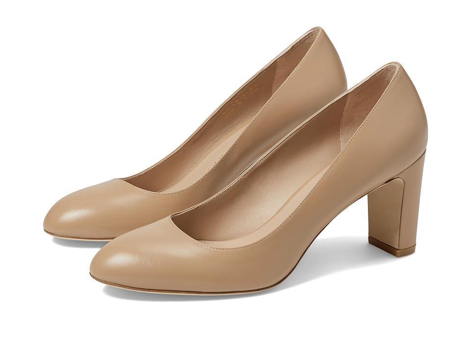 Stuart Weitzman Womens Vida 75 Almond Toe Block Heel Pumps Product Image