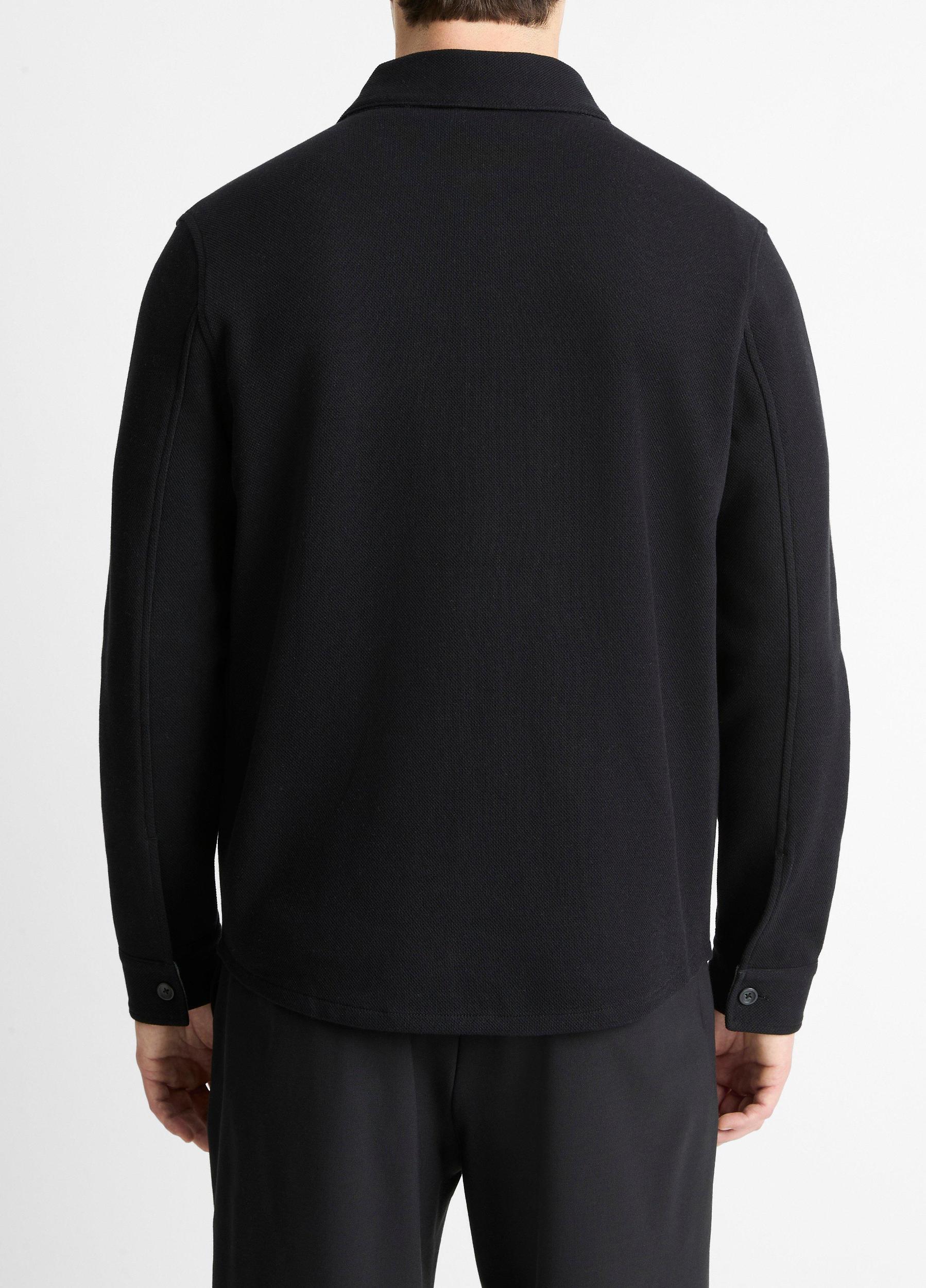 Double-Knit Cotton-Blend Piqué Shirt Jacket Product Image